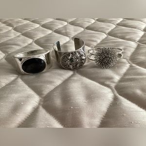 Three Cuff Bracelets